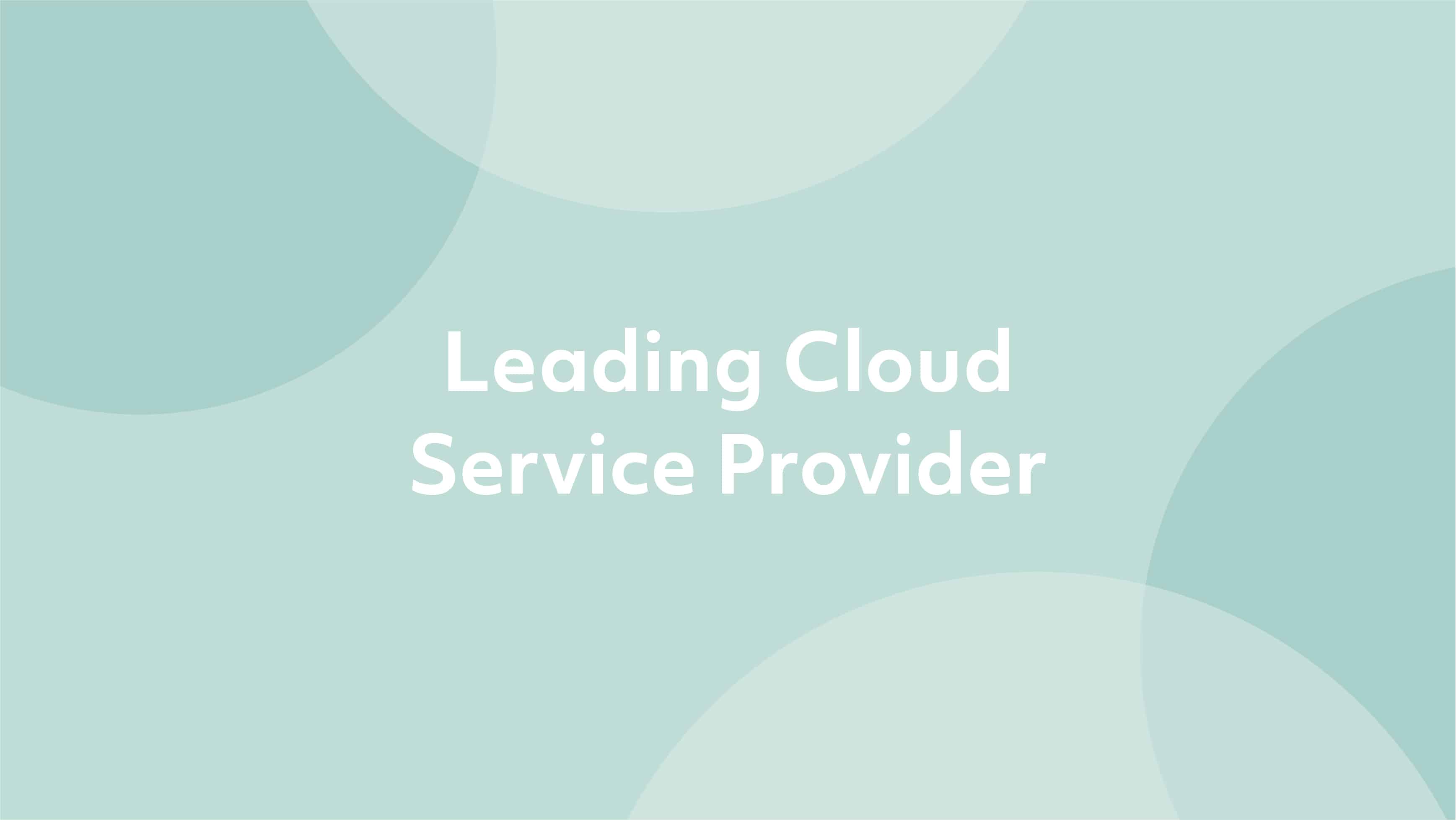 Leading Cloud Service Provider