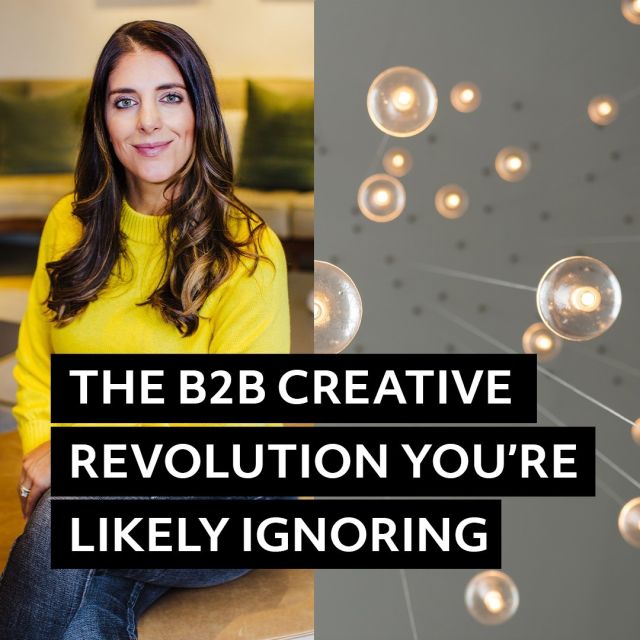 When it comes to creative—ever wondered why B2B is often considered 'less than' B2C? 🤔
Us too. 

From the complicated sales cycles to playing the long-game with customers, the B2B approach to marketing has always been a little more...serious. But that shouldn't stop from producing surprising, delightful, and (most importantly) great creative for your customers 🙌

Hop over to the link in our bio, where our very own @MariaOrozova dives into the revolution you're likely missing.

#instagram #marketing #creativemarketing #b2b #digitalmarketing