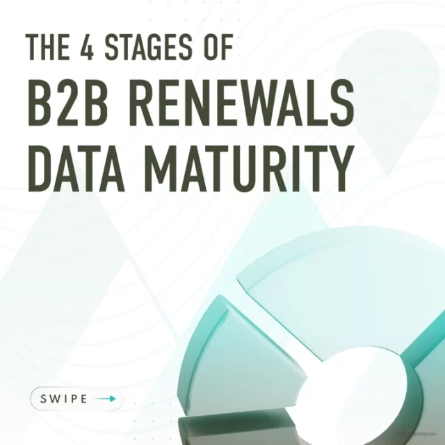 Most B2B renewal processes are stuck in “Operational” mode: manual, reactive, and siloed. But organizations that invest in data maturity don’t just forecast better, they transform renewals into a strategic growth engine.

We've broken down the four stages of renewals data maturity:
 🔹 Operational
 🔹 Exploration
 🔹 Innovation
 🔹 Transformation

Each stage represents a step toward automation, personalization, and scalable revenue impact.

Curious where your organization stands and where it could go?

Swipe to determine your renewal readiness and see how the right data strategy can unlock long-term customer value.