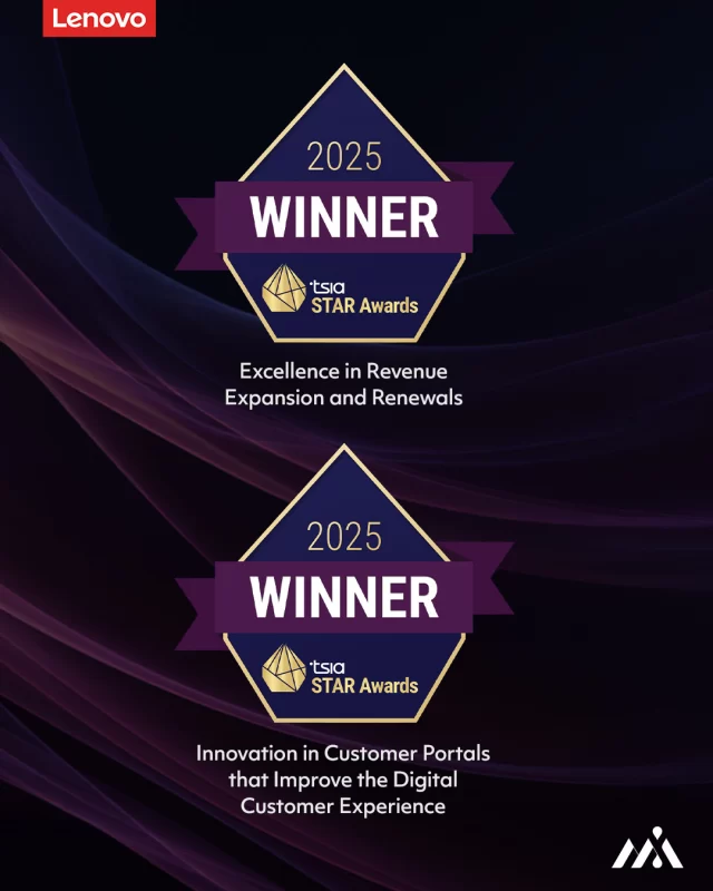 🏆 🏆 Congratulations to our client Lenovo for winning two TSIA Star Awards this year! 🎉 👏

⭐ 𝗘𝘅𝗰𝗲𝗹𝗹𝗲𝗻𝗰𝗲 𝗶𝗻 𝗥𝗲𝘃𝗲𝗻𝘂𝗲 𝗘𝘅𝗽𝗮𝗻𝘀𝗶𝗼𝗻 & 𝗥𝗲𝗻𝗲𝘄𝗮𝗹𝘀

⭐ 𝗜𝗻𝗻𝗼𝘃𝗮𝘁𝗶𝗼𝗻 𝗶𝗻 𝗖𝘂𝘀𝘁𝗼𝗺𝗲𝗿 𝗣𝗼𝗿𝘁𝗮𝗹𝘀 𝘁𝗵𝗮𝘁 𝗜𝗺𝗽𝗿𝗼𝘃𝗲 𝘁𝗵𝗲 𝗗𝗶𝗴𝗶𝘁𝗮𝗹 𝗖𝘂𝘀𝘁𝗼𝗺𝗲𝗿 𝗘𝘅𝗽𝗲𝗿𝗶𝗲𝗻𝗰𝗲

🎤 “MODintelechy has helped Lenovo achieve innovation, operational excellence, and optimized customer experiences. It is a pleasure to work with such a talented and dedicated team. Thank you!”
– Hayden Mugford, Director APOS GTM and Strategy

🤝 It’s always been about partnership for us, and building this one with Lenovo and renewtrak has left us with nothing but gratitude. Cheers to a clear path forward for all!
